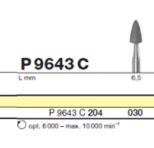 Полировочный бор для амальгамы D+Z  / P 9643 C 204.030
